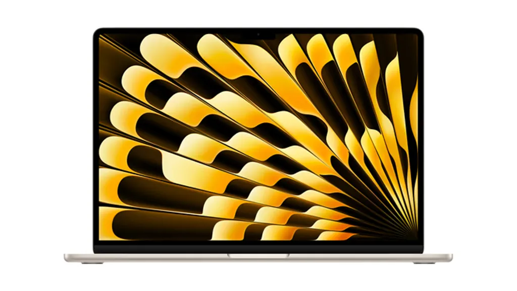 MacBook Air 15" M5 (2026) (A3448) — laptop deschis, vedere din față, la service MacBook în București